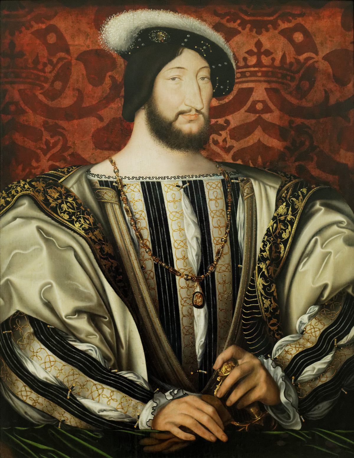 François Ier peint par Jean Clouet vers 1530 : le roi dont l'avènement en 1515 ouvre le siècle.