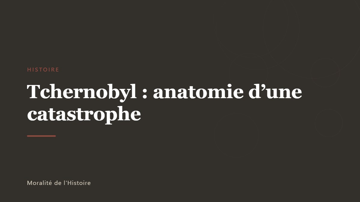 Tchernobyl : anatomie d&rsquo;une catastrophe